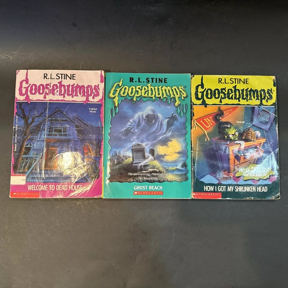 Lot If 3 RL Stone Goosebumps VTG Paperback Books  Scholastic Dead House Ghost